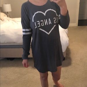 Gray and white Victoria’s Secret nightgown